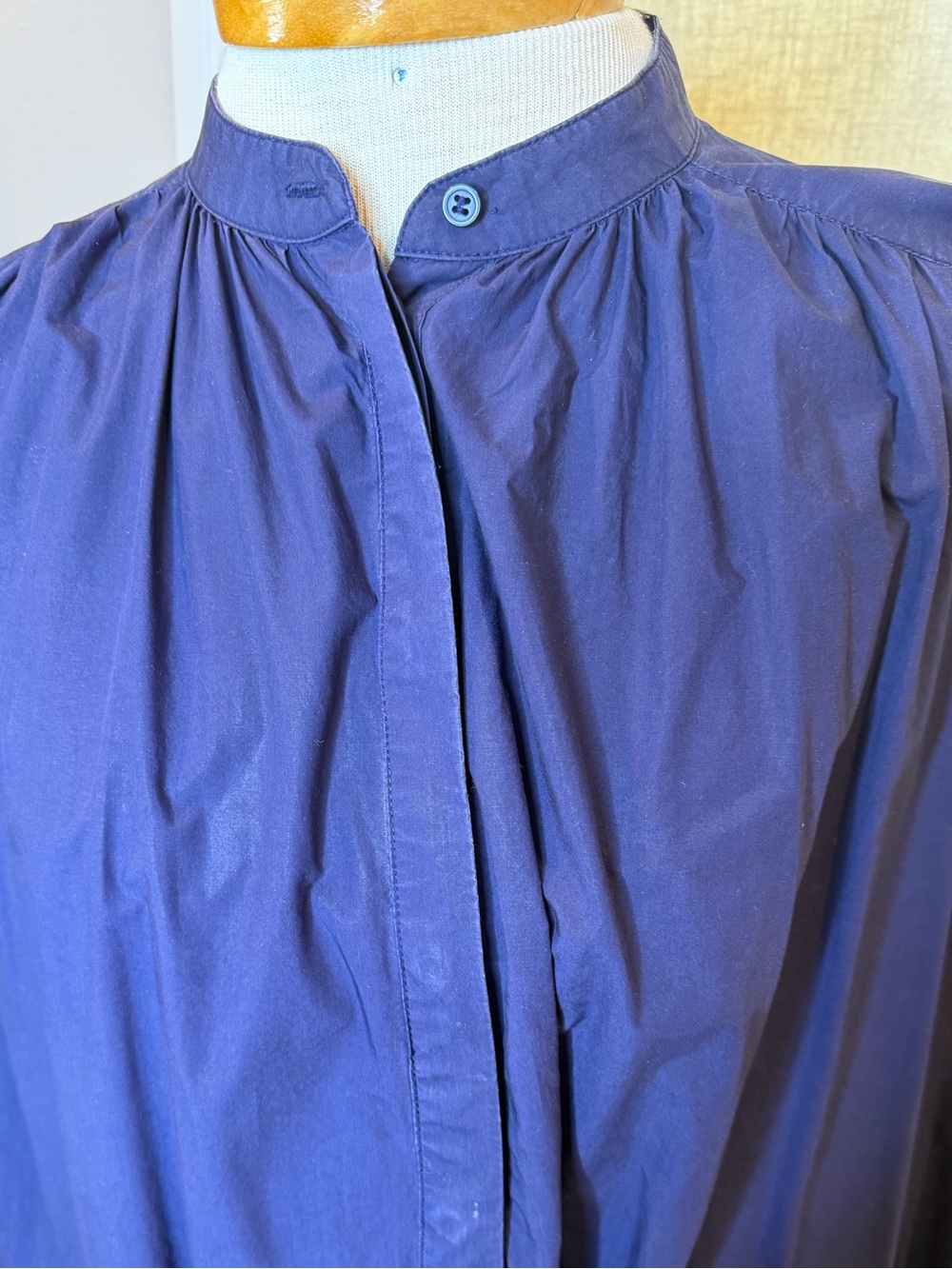 COS Navy Button-Front Shirt - Picture 4 of 6